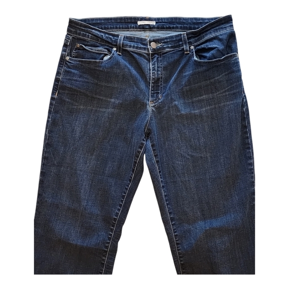 Eileen Fisher dark-wash straight-leg jeans New without tags 31" inseam - Picture 2 of 6